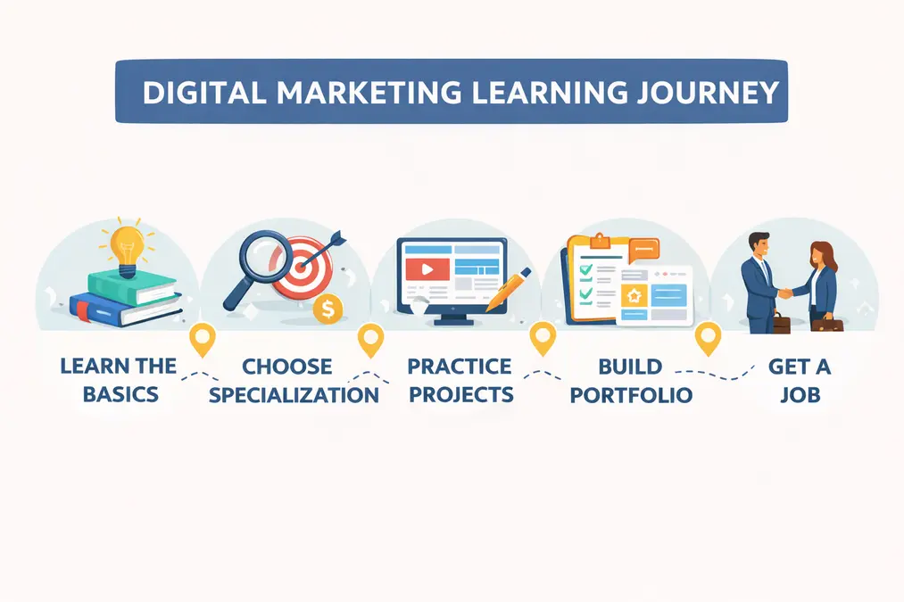 Step by step roadmap to become a digital marketer