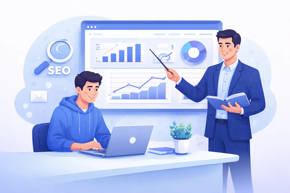 Digital marketing internship training with mentor and analytics dashboard