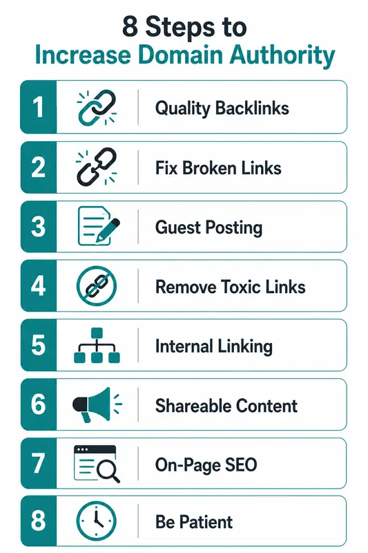 How to Increase Domain Authority — 8 Proven Steps